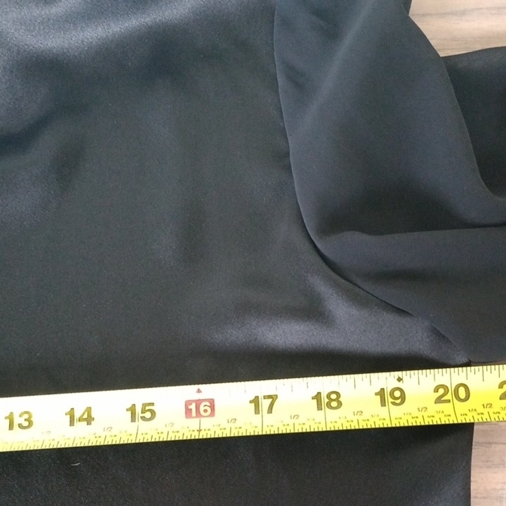Evan Picone Elegant Black‎ Blouse with Sheer Sleeves - Picture 9 of 13